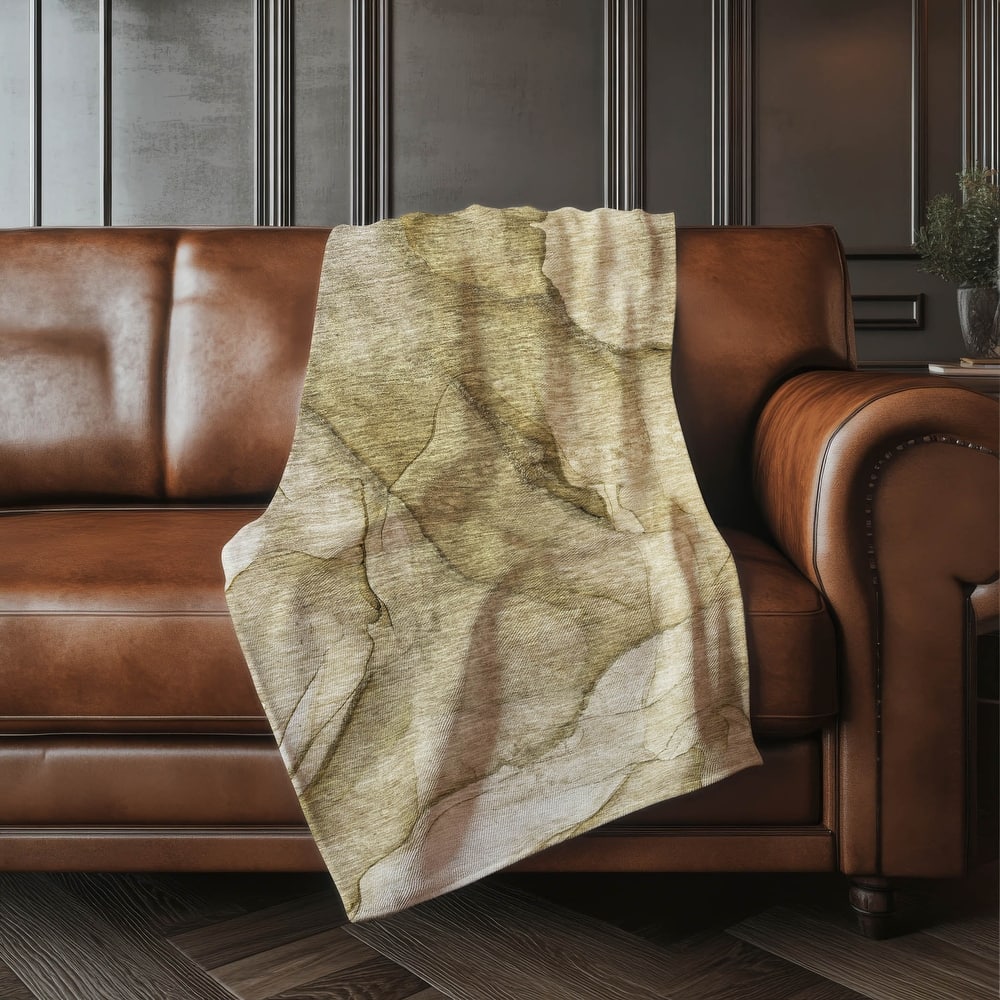 Premium Machine Washable Abstract Modern Sherpa Throw Blanket