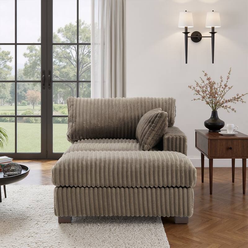 Plush Cloud Couch Modular Sectional Sofa with Ottoman