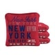 preview thumbnail 1 of 2, New York Football Red Dual Sided Cornhole Bags