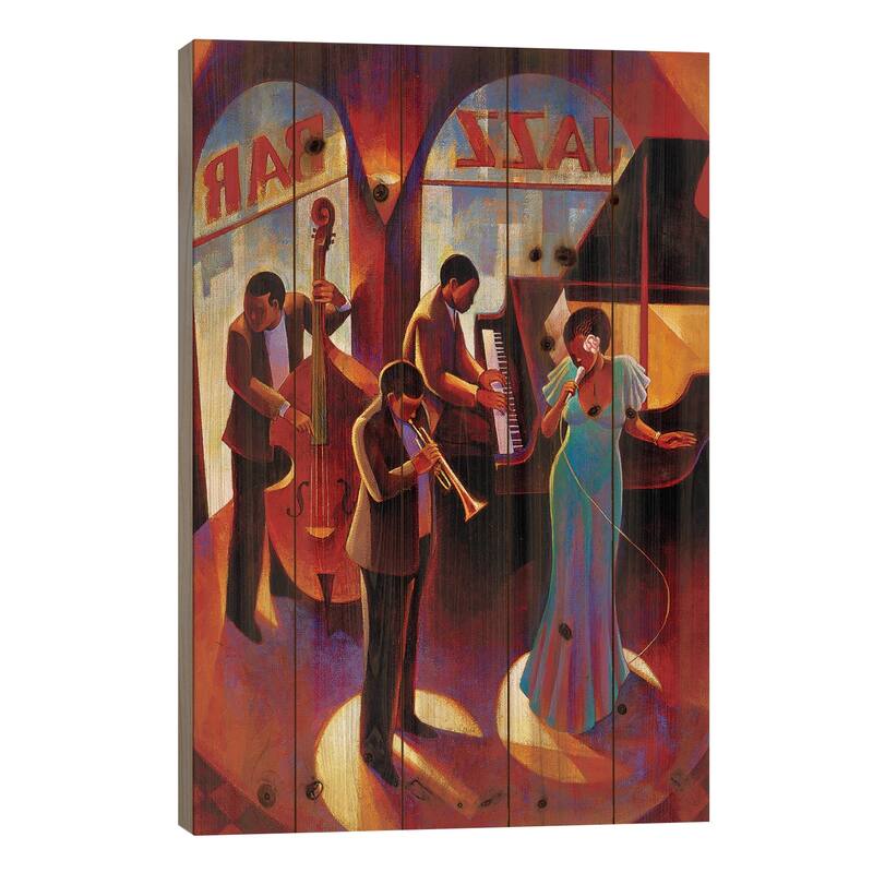 At The Top Print On Wood by Keith Mallett - Multi-Color - 40x26x1.5