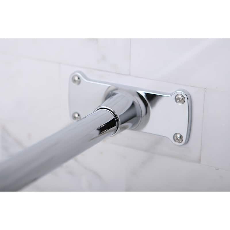 Vintage L-Shaped Shower Curtain Rod - Grey