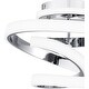 preview thumbnail 7 of 6, Aviva Integrated LED Polished Chrome Semi-Flush Mount - Polished Chrome
