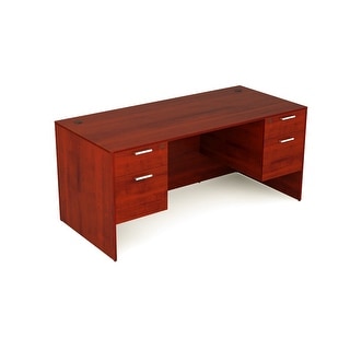 I5 Kai 30x71 Executive Home Office Desk w/ Double Suspended Drawers (Cherry)