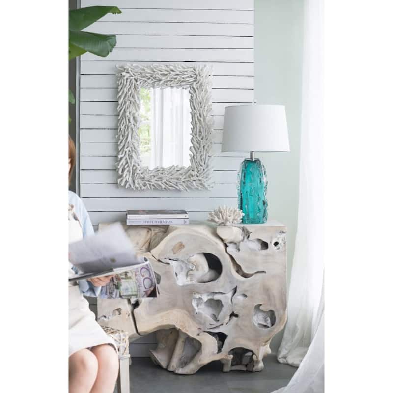 Rectangular Wall Mirror - 29" - White