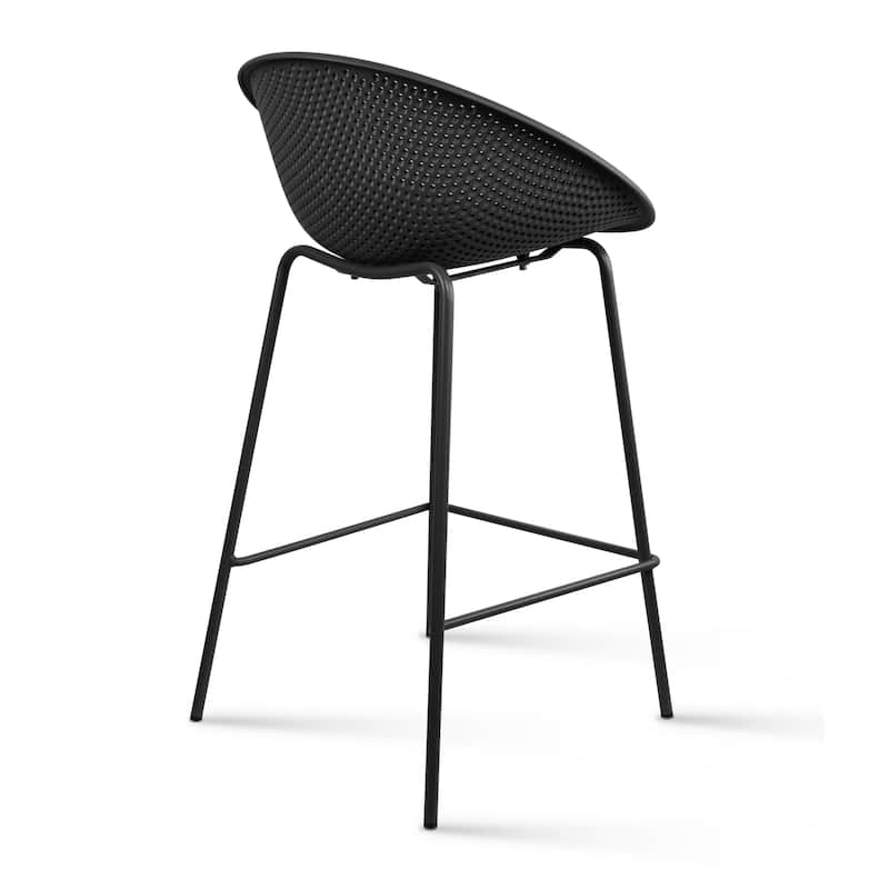 Counter height Bar Stools For Kitchen Egg Shaped Oval Seat Circle Dots Round Pattern for Indoor Outdoor Use - N/A
