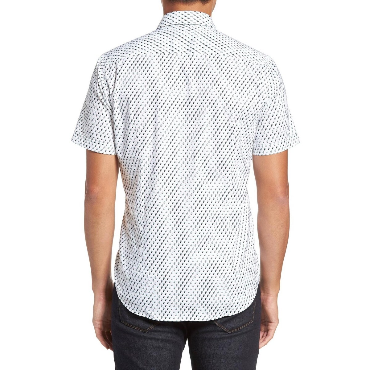 Shop Hugo Boss Men S Ronn Slim Fit Prink Short Sleeve Sport Shirt