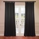 preview thumbnail 20 of 83, Exclusive Fabrics Extra Wide Room Darkening 84-inch Curtain (1 Panel) 100 X 84 - Jet Black