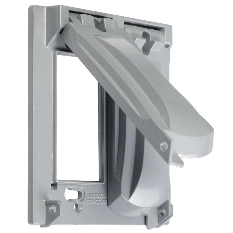 TayMac 4-13/16" Wide 2 Gang Flip Cover - Gray