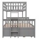preview thumbnail 11 of 18, Luxury Twin-Over-Full Bunk Bed with Twin size Trundle and Drawers for Bedroom, Sturdy Construction & Unique Design, Grey