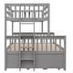 preview thumbnail 9 of 17, Multifunctional Design Bunk Bed with Twin size Trundle, Separable Bunk Bed with Drawers for Bedroom, Grey