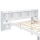 preview thumbnail 6 of 7, Queen Size Platform Bed with Multi-storage Headboard and Drawers,White