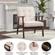 preview thumbnail 5 of 24, Ebello Mid-Century Modern Upholstered Leather Accent Chair with Solid Wood Frame