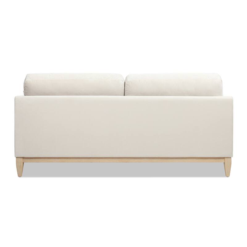 Pasadena 75.5" Velvet Modern Farmhouse Loose Pillow-Back Sofa