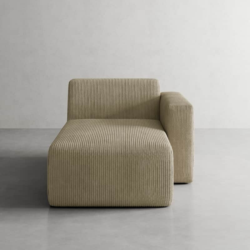 Indoor Modern Corduroy Chaise Lounge Couch