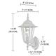 1- Light Outdoor Textured White Wall Mount Light