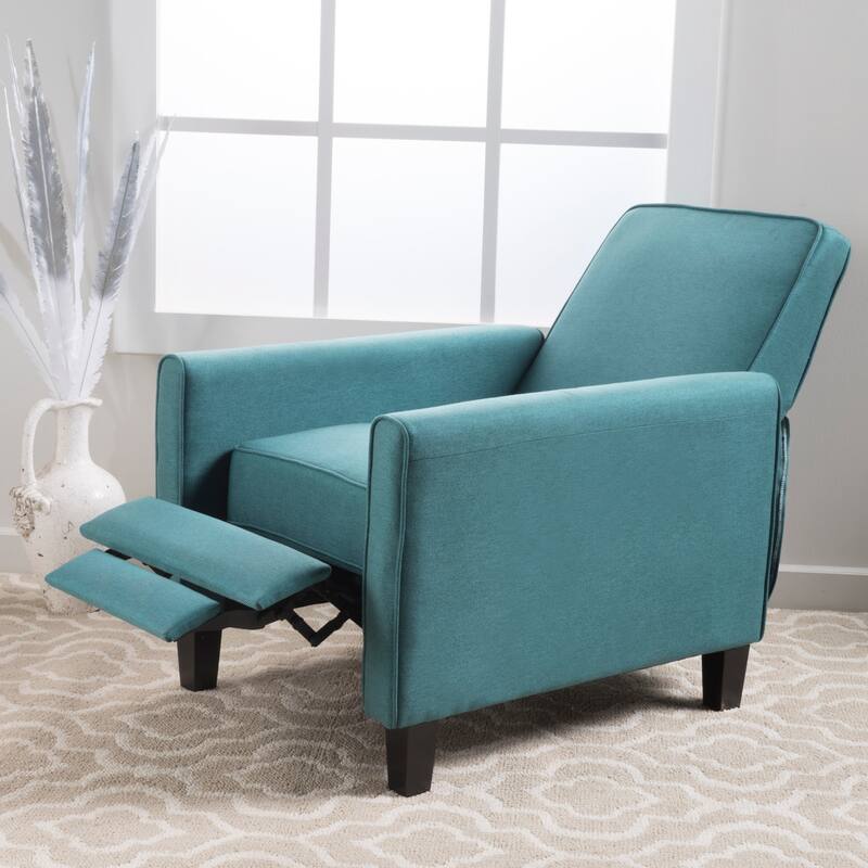Push Back Recliner Chair for Living Room, Mid Century Modern Lazy Sofa Chair, Fabric Upholstered Arm Chair for Office, Bedroom