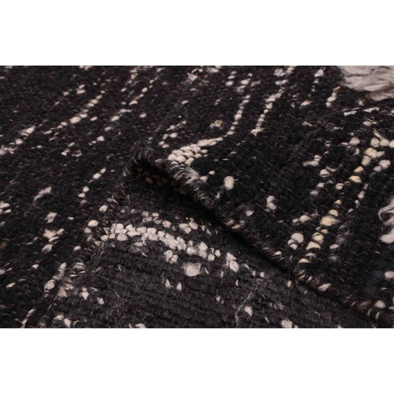 ECARPETGALLERY Hand-knotted Looma Black Wool Rug - 8'3 x 10'0