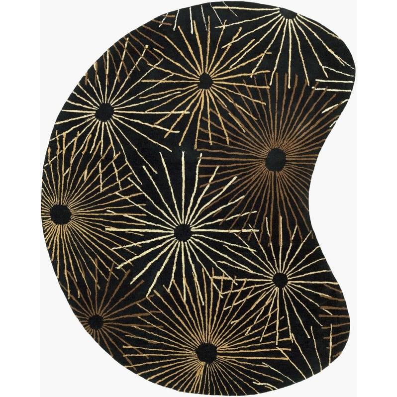 Livabliss Modern & Contemporary Forum Abstract Area Rug - 8' x 10' Specialty - Black/Brown