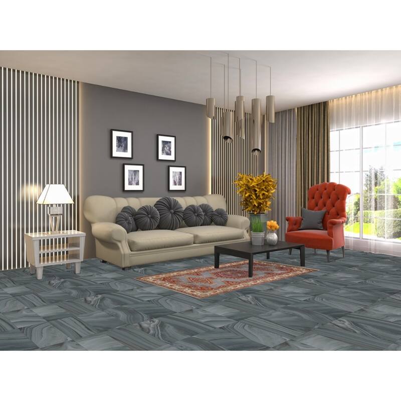 Blue Geometric Viss Oriental Accent Rug Hand-Knotted Wool Carpet - 2'11"x 5'3"