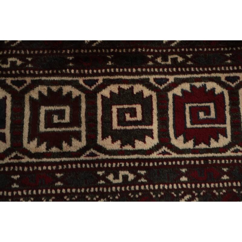 Hand Knotted Oriental 100% Wool Carpet Traditional All-Over Red Turkoman Area Rug - 12' 3'' X 8' 4''