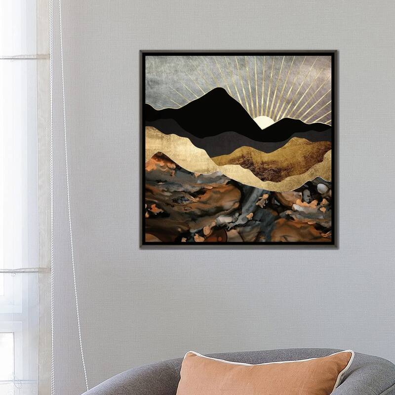 iCanvas "Copper and Gold Mountains" by SpaceFrog Designs Framed