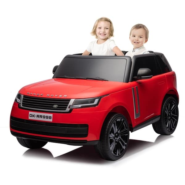 slide 2 of 15, 24V 2-Seater Licensed Land Rover Ride On Car Toy w/Parent Remote Control Red