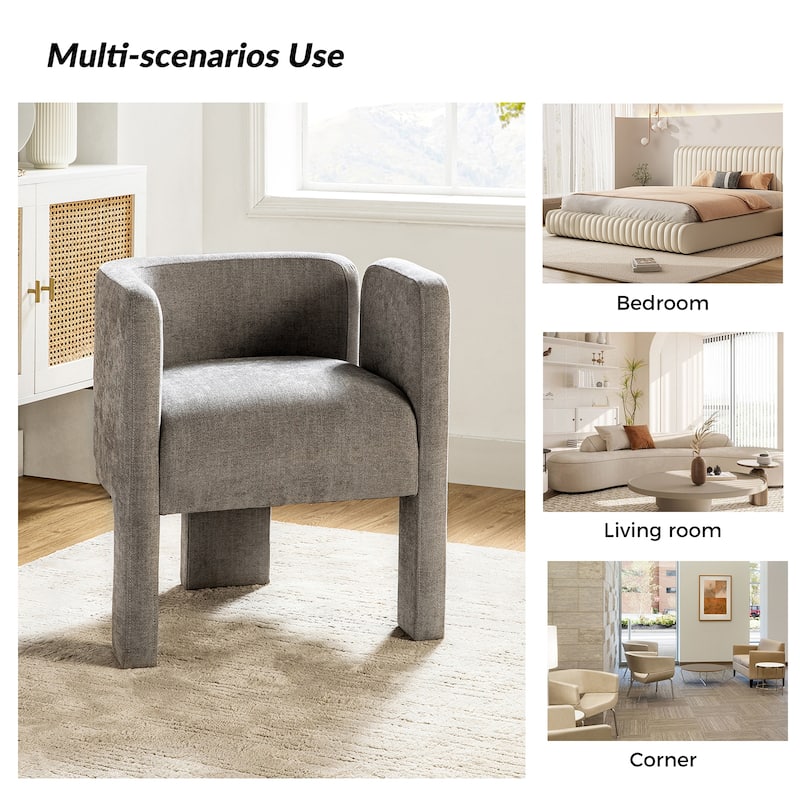 Eugen Modern Low Back Dining Chair with Three-legged Design By HULALA HOME