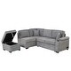 preview thumbnail 72 of 79, 84.75" Sleeper Sofa Bed, 2 In 1 Pull Out Sofa Bed L Shape Couch With Storage Ottoman For Living Room, Bedroom Couch