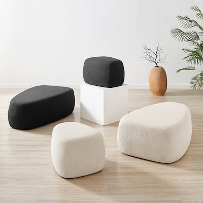 NPD Furniture Carlese Boucle Big/Small Ottoman