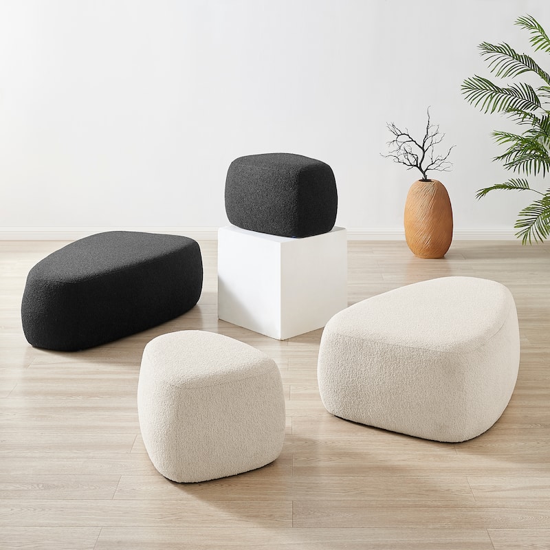 NPD Furniture Carlese Boucle Big/Small Ottoman