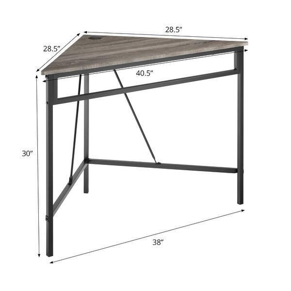 Zenvida Corner Desk, Triangle Computer Desk, Home Office Workstation