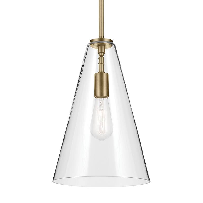 Kichler Lighting Everly 1-Light Cone Pendant Light with Clear Glass