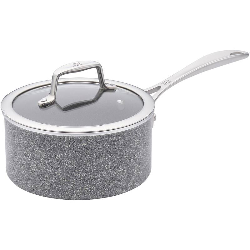 ZWILLING Vitale Aluminum Nonstick Saucepan with Lid - Gray - 2-qt
