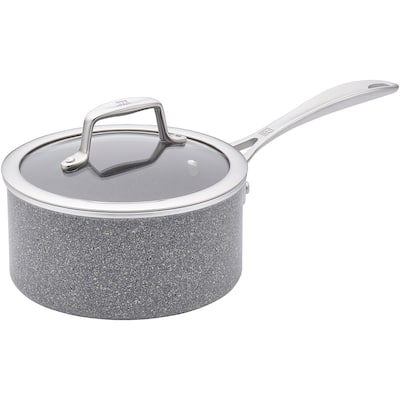 ZWILLING Vitale Aluminum Nonstick Saucepan with Lid - Gray