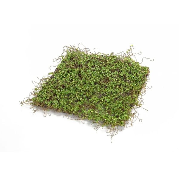 Club Pack of 12 Spring Green Artificial Decorative Square Moss Mat 12