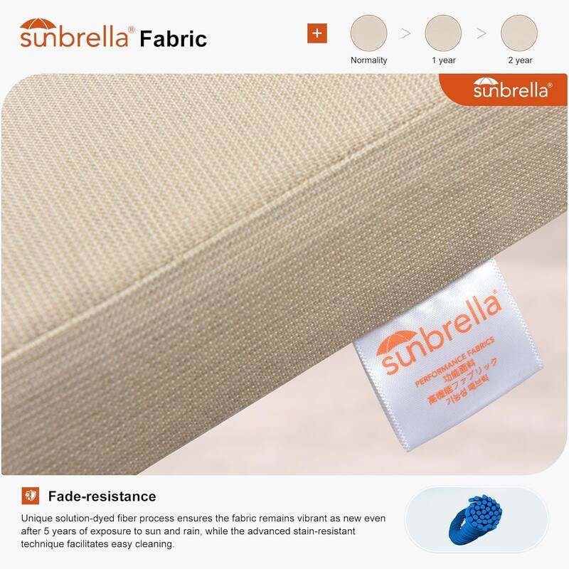 PURPLE LEAF Dining Set Patio Metal Rectangular Table and Wicker Rattan Chairs for Outside Porch Modern Outdoor Furniture Sets