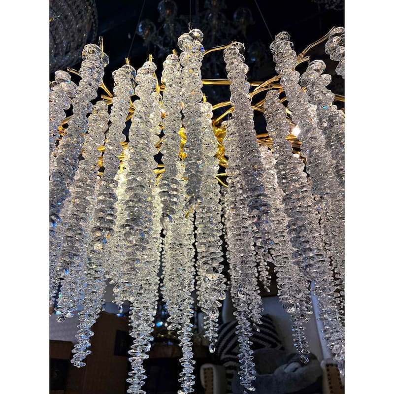 Gold Luxury Tree Brunch Chandelier Linear Crystal
