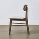 preview thumbnail 8 of 17, Spruce & Spring Modern Upholstered Dining Chair with Handwoven Rattan Back