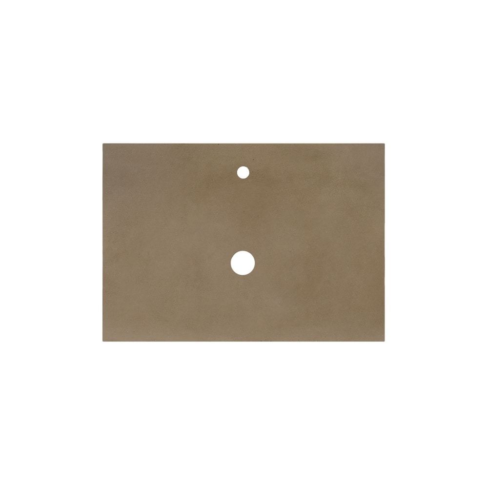 NativeStone Concrete Vanity Top - Vessel Sink Cutout with Single Faucet Hole (Top Only)