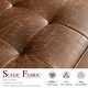 preview thumbnail 16 of 16, VIATOL Mid-Century Top-Grain SUEDE Leather Deep Seat Sofa With Cushions Wood Legs