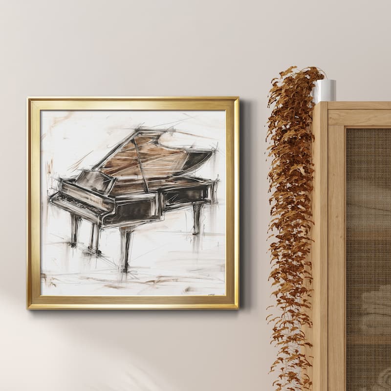 Grand Piano Study-Premium Framed Canvas - Ready to Hang