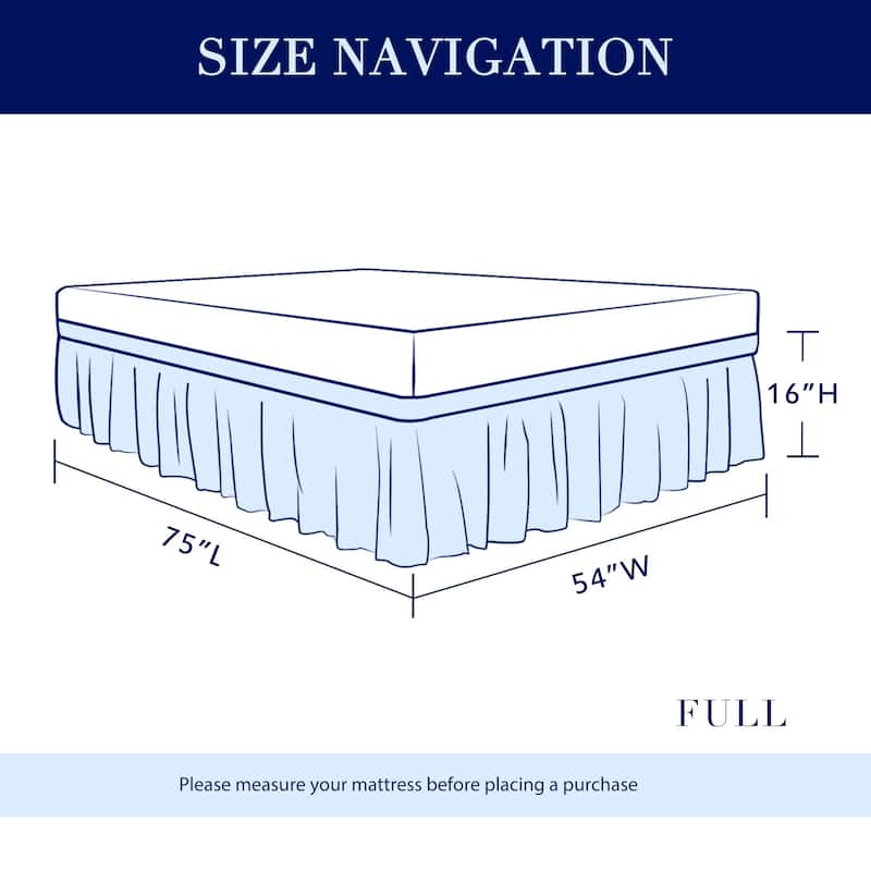 Subrtex Easy Fit 16-inch Drop Bed Skirts