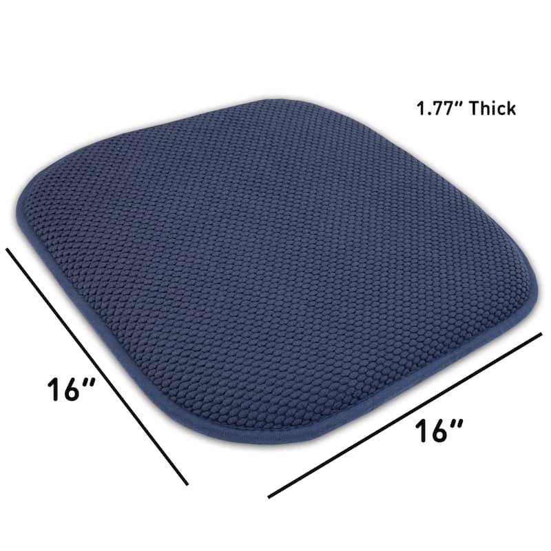 16-in. Square Non-slip Memory Foam Seat Cushions (2 OR 4)