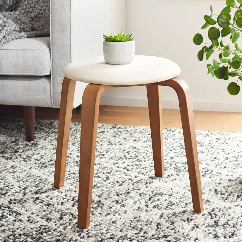 SAFAVIEH Thirza Upholstered Stackable Stool - 22 In. W x 22 In. D x 19 In. H - 22Wx22Dx19H