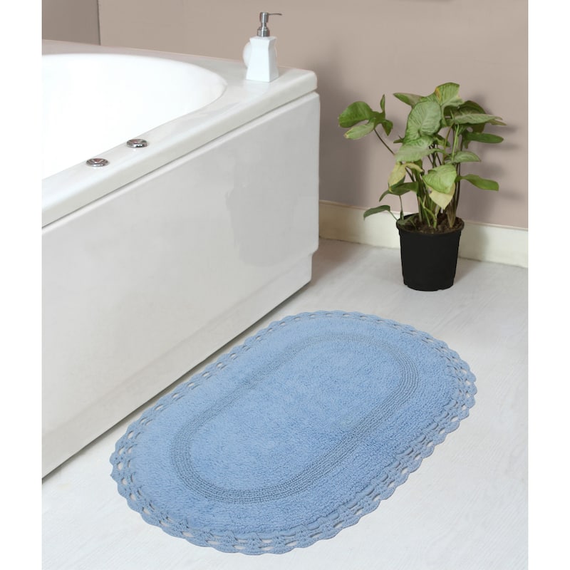 Hampton Contour Rug, Cotton Soft, Water Absorbent, Non Slip U Shape Contour Rug Machine Washable 20"x20" Contour