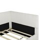 preview thumbnail 4 of 10, Beige L-Shaped Twin Size Daybed Upholstered Bed with Corduroy Fabric