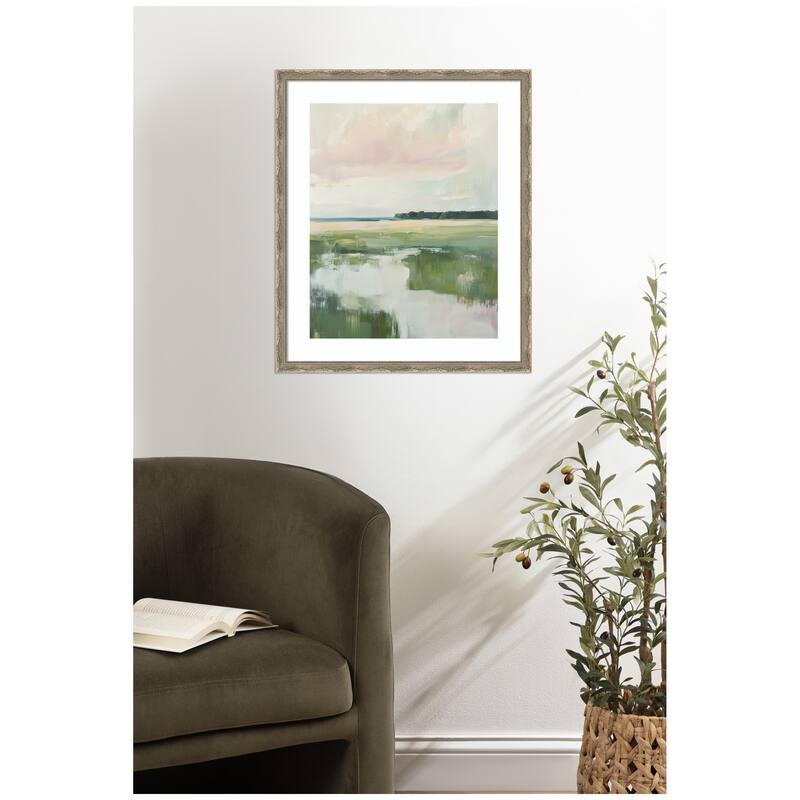 Kate and Laurel Framed Art Pastel Horizon I by Amy Lighthall