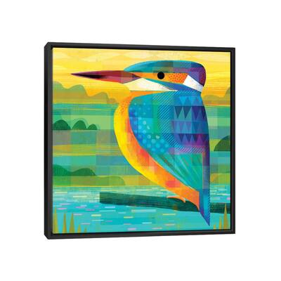 iCanvas "Kingfisher" by Gareth Lucas Framed Canvas Print