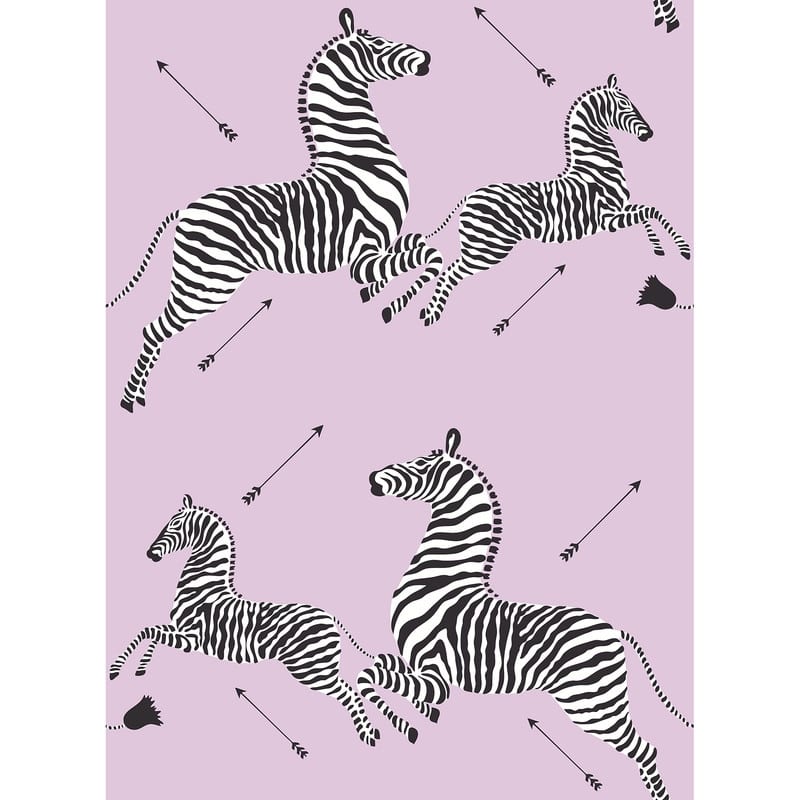 Scalamandre Lilac Zebra Safari Peel & Stick Wallpaper
