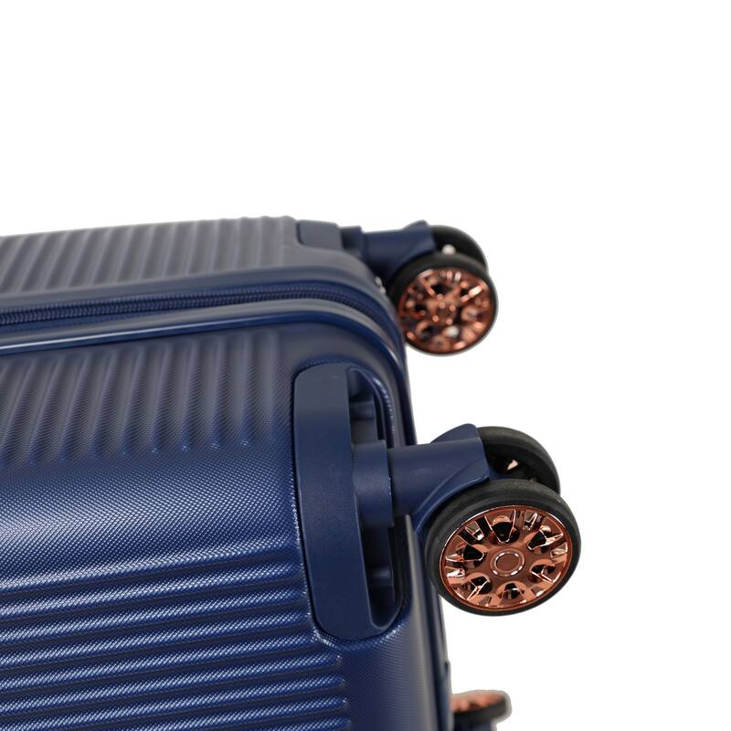 4-piece hard luggage, 360 ° dual rotating four-wheel luggage, password lock - Blue